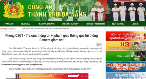 Tra cứu lịch sử phương tiện vi phạm để phạt ‘nguội’ tại Đà Nẵng