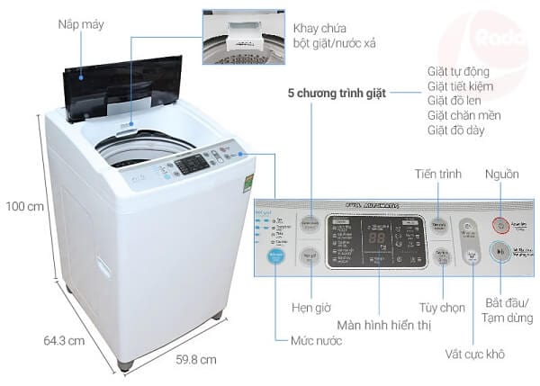 Tài liệu hướng dẫn sử dụng máy giặt sharp ES-S1000EV-W