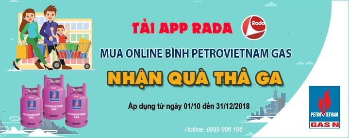 Mua bình gas 12kg PetroVietnam – Nhận quà thả ga