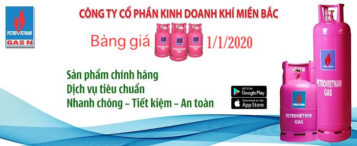 Bảng giá bán lẻ LPGas áp dụng từ 1/1/2020 của PVGas