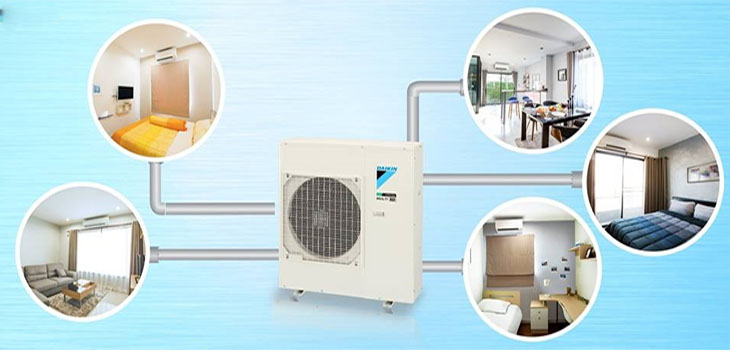 Điều hoà multi lắp 1 cái mát 3 phòng: Sự thật cần biết