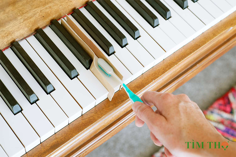 Cách vệ sinh làm sạch phím đàn piano bằng nhựa và ngà voi